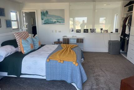 Third floor bedroom (Queen Bed) with a balcony