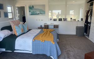 Third floor bedroom (Queen Bed) with a balcony