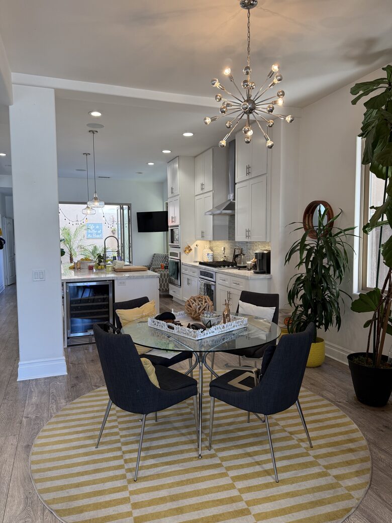 Kitchen and dining table